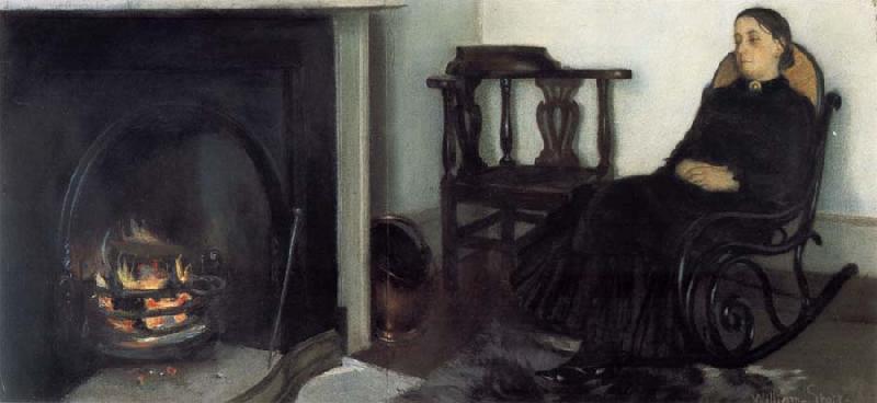 William Stott of Oldham By the Fireside oil painting image